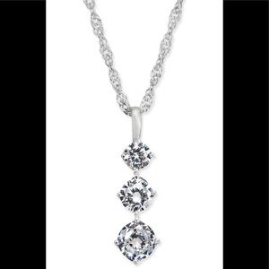 Triple Crystal Pendant Necklace Charter Club